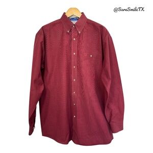 WRANGLER GEORGE STRAIT COWBOY COLLECTION Plaid Long Sleeve Button Down Shirt